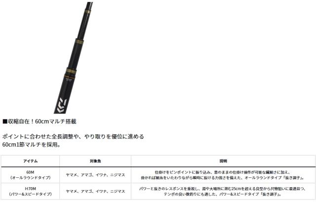 ダイワ 流覇 (りゅうは) H70M / 渓流竿 daiwa 釣具