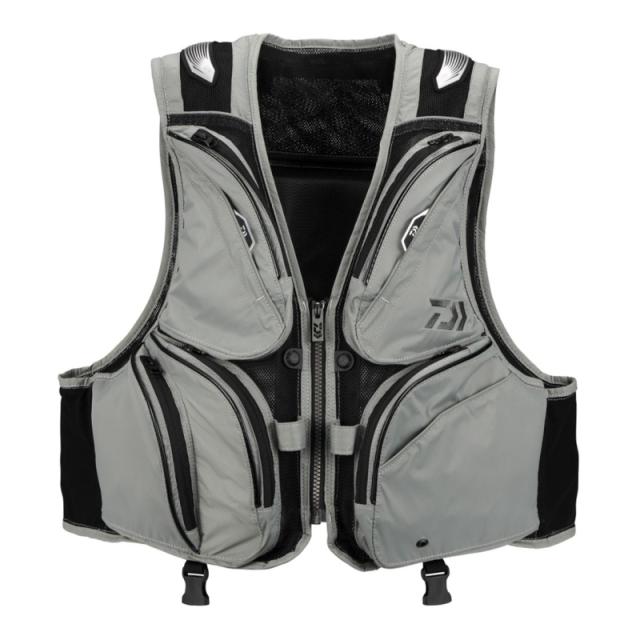 ダイワ フロートショートフィッシングベスト DV-3025F グレー 2XLサイズ / 鮎 渓流 ベスト daiwa 釣具