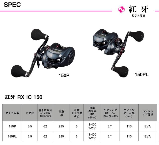 ダイワ ベイトリール 25 紅牙 IC 150HL-C 左ハンドル ベイトリール