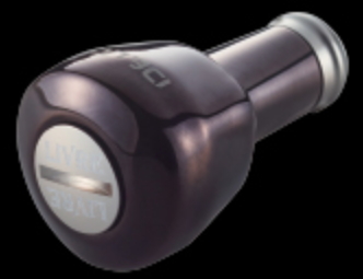 メガテック リブレ 11169 D27BTI-2 ノブ単体デルタ 2個 ブラウンIP＋チタンC / ハンドルノブ 釣具