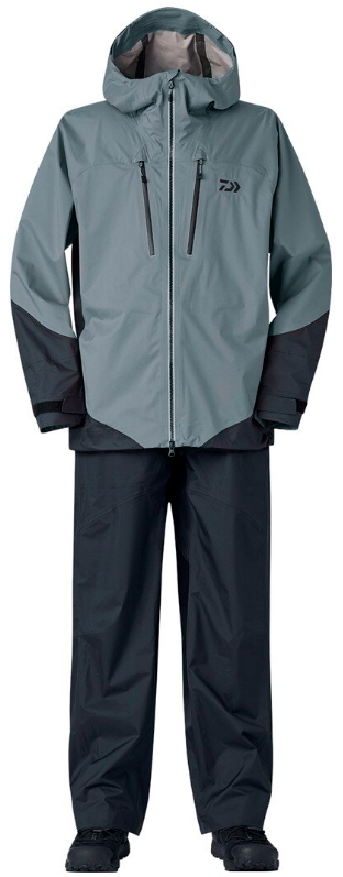 ダイワ レインマックス アングラーズライトレインスーツ DR-3025 ガンメタル XLサイズ / レインウェア daiwa 釣具
