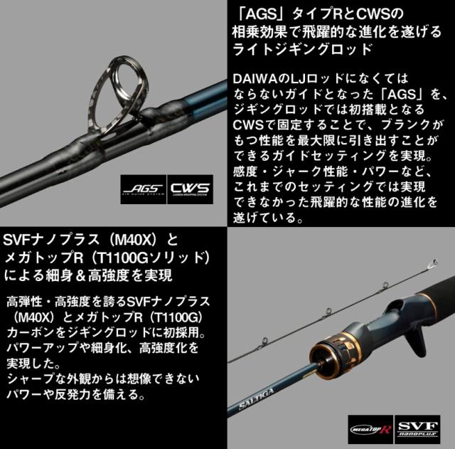 ダイワ 25 ソルティガ LJ EX 62HB-S ベイトモデル / ジギングロッド