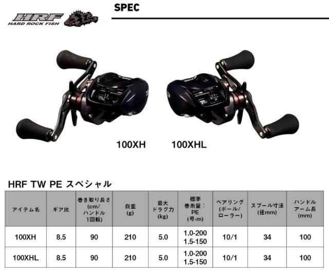 ダイワ 25 HRF TW 100XHL PE SPECIAL 左ハンドル / ベイトリール daiwa