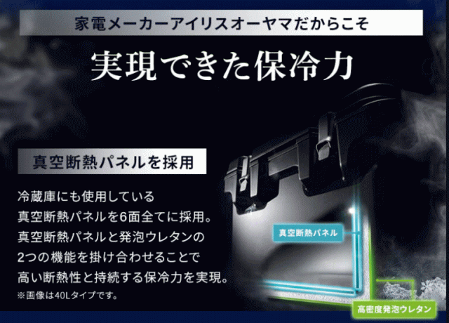 真空断熱 クーラーボックス アイリスオーヤマ HUGEL VITC-15 チャコールグレー 15L / クールボックス iris_2