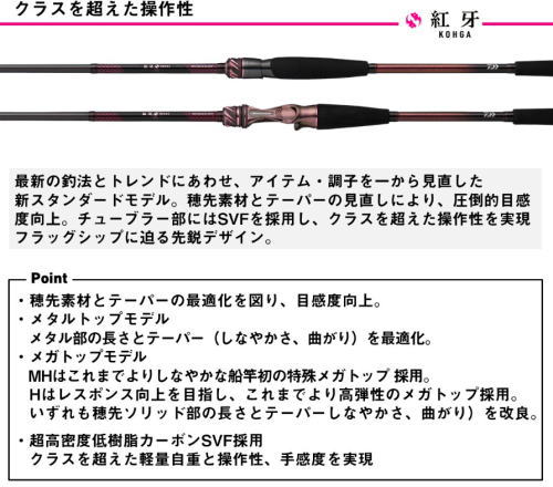 ダイワ 25 紅牙 テンヤゲーム MX H-215・J スピニングモデル / 鯛ラバ タイラバ ロッド 釣具 daiwa_1