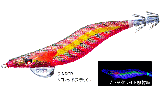 デュエル EQ Egiオリジナル 3.0号 A1870 #9.NRGB NFレッドブラウン