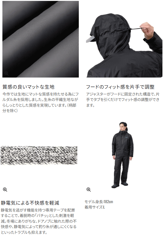 シマノ ベーシックインサレーション レインスーツ 01 RB-057X Mサイズ ブラックマルチカモ / レインウェア shimano 釣具 シマノ ベーシックインサレーション レインスーツ 01 RB-057X Lサイズ