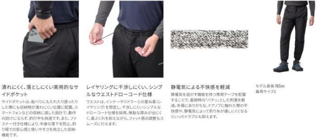 シマノ アクティブインサレーション パンツ WP-066Y ネイビー Mサイズ / ウェア 釣具 shimano_2