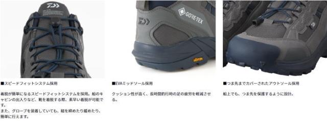 ダイワ GORE-TEX オフショアシューズ ミッドカット DS-2301G-ID グレー 27.0cm / daiwa 釣具
