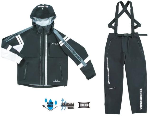 釣武者 テクニカルアーム 3レイヤーレインスーツ グレー 4Lサイズ / レインウェア 釣具