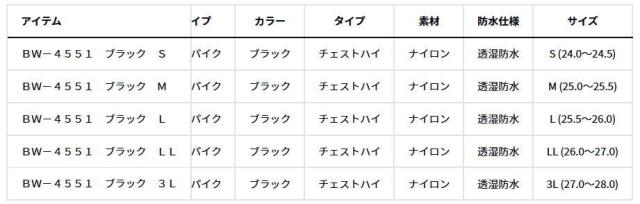 ダイワ ブレスウェーダー (フェルトスパイク) BW-4551 ブラック Mサイズ 25.0〜25.5cm / daiwa 釣具_2