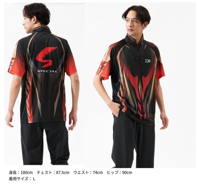ダイワ スペシャル ハーフスリーブシャツ DE-7125 マグマブラック Lサイズ｜鮎 友釣り ウェア｜釣具 daiwa_3
