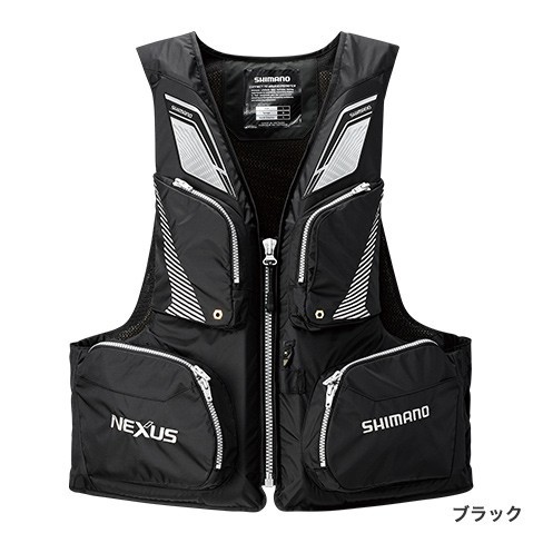 シマノ ネクサス NEXUS フローティングベスト VF-142Q ブラック 2XL / 救命具 / 釣具 shimano