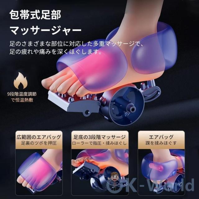 マッサージ器 足 フットマッサージャー 解消グッズ 360° 3Dフットマッサージャー 3way 疲労回復 足ツボマッサージ タイマー機能 敬老の日 プレゼント 新型_3