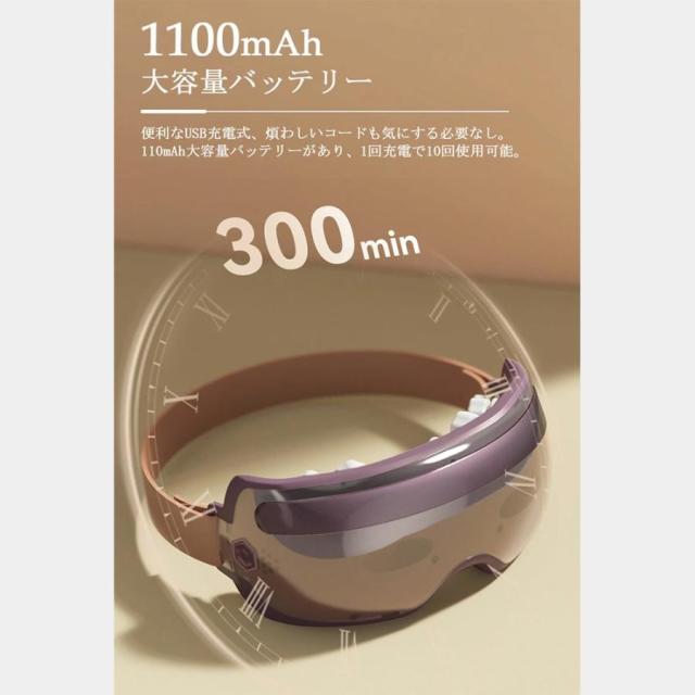 【最新 可視化デザイン】アイビート アイマッサージャー 3D 振動 目元エステ 目元ケア 目 マッサージ機 家電 アイマスク 電動 解消 安眠 クリスマスプレゼント 父の日 母の日_7