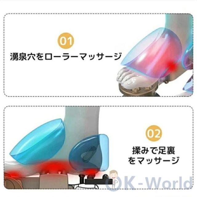 マッサージ器 フットマッサージャー 足裏マッサージ器 多機能 家庭用 ストレス解消 足?ふくらはぎ?足裏 足ツボマッサージ 温熱 敬老の日 プレゼント クリスマスプレゼント 父の日 母の日_7