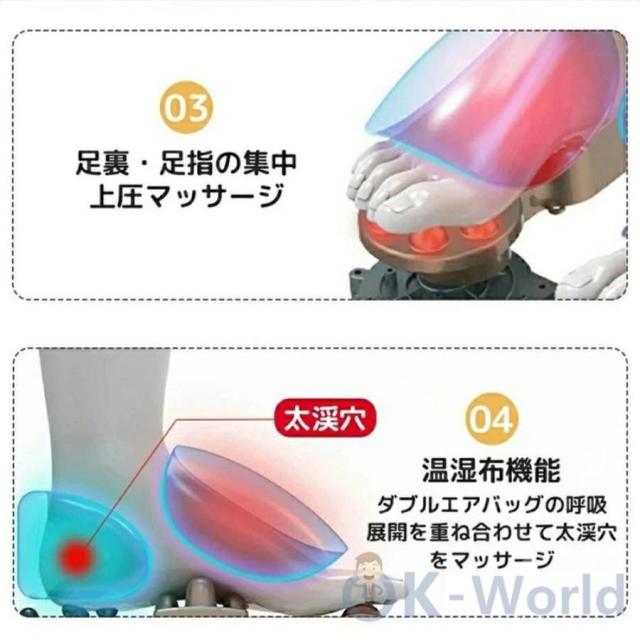 マッサージ器 フットマッサージャー 足裏マッサージ器 多機能 家庭用 ストレス解消 足?ふくらはぎ?足裏 足ツボマッサージ 温熱 敬老の日 プレゼント クリスマスプレゼント 父の日 母の日_8