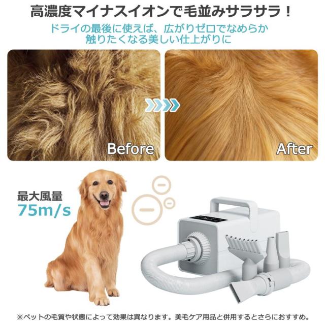 【10％OFF】ペットドライヤー 犬 大風量 プロ 犬用ドライヤー 業務用 美容ケア 家庭用 ブロワー 風量/温度調整 4ノズル付 乾燥機 小型犬 大型犬 猫 乾燥 爆買