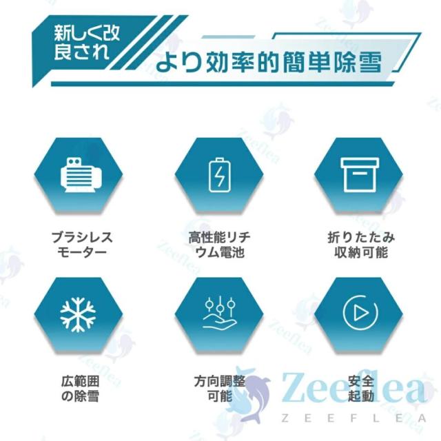 電動除雪機 家庭用 充電式 電動 コードレス除雪機 4.0Ah大容量バッテリー 21V 除雪幅30cm 車輪付き 雪かき 伸縮 素早い除雪 折り畳み式 除雪用品 除雪器具 2025_1