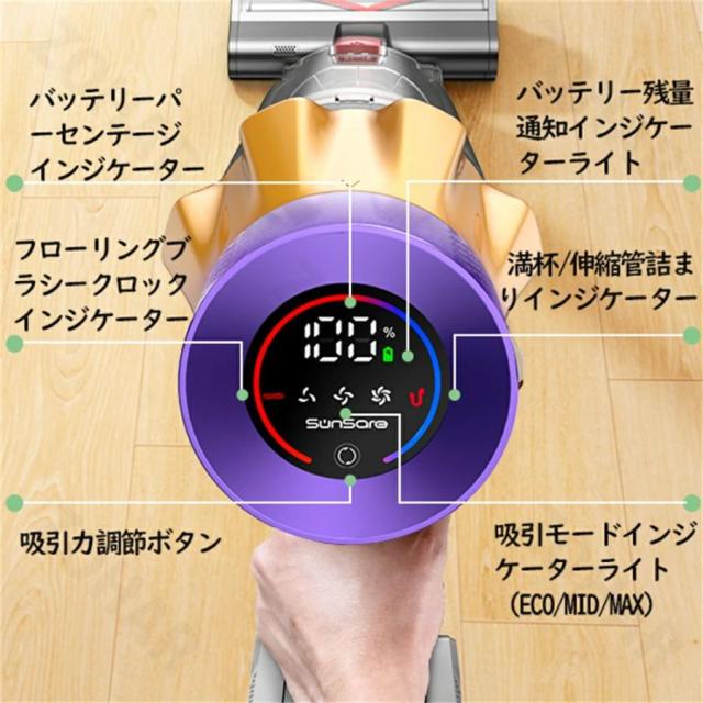 新モデル】 充電スタンド内蔵 コードレスV18掃除機 【45000Pa強吸引力