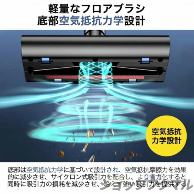 掃除機 コードレス 充電式 5WAY 48000Pa サイクロン式 USB-TypeC充電式 軽量ハンディ掃除機 強力吸引 スティック 一人暮らし 省エネ 静音 女性 車両用 2025 最新_8