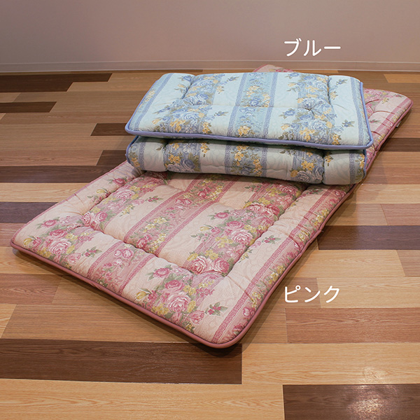 腰に優しい 敷布団/寝具 〔シングル ピンク〕 約100×200cm レギュラータイプ 防ダニ 抗菌 防臭 バランス 綿混 日本製 〔ベッドルーム〕 腰に優しい 敷布団&frasl;寝具 〔シングル ピンク〕 約100×200cm レギュラー