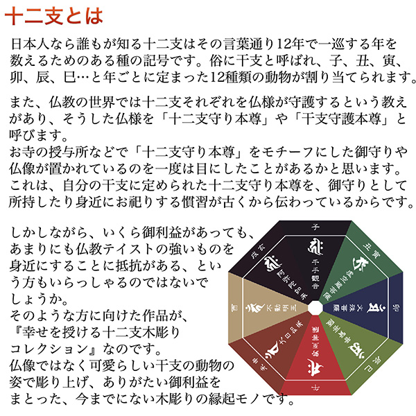 十二支木彫りコレクション「申（さる）」正因山実相院 妙法寺開眼‐サル 猿 干支 開運 御守り 干支置物 縁起物 幸運を呼ぶ 木彫 MORITA たまふりや メーカー直送_5