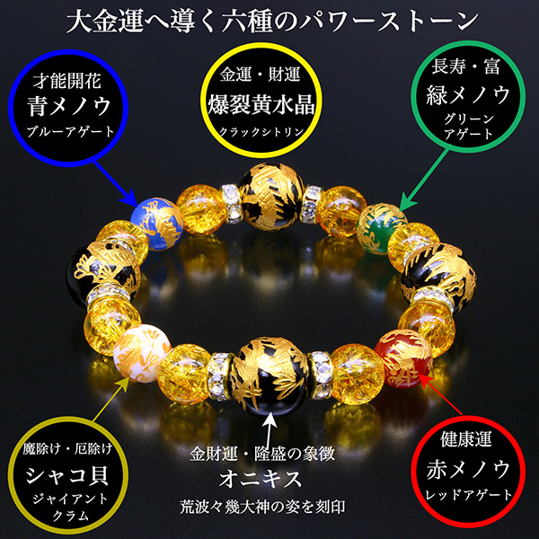 最強金運・龍神祈祷ブレスレット BL_2335‐金吾龍神社 ブレスレット 赤