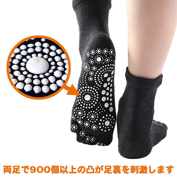 足ツボ 靴下 5本指 レディース Tsuboレシピ 三笠 指なし 足裏 足つぼ フットマッサージ 健康ソックス 履くだけ ツボ刺激 口ゴム ゆったの通販はau Pay マーケット Kurazo よろずやくら蔵