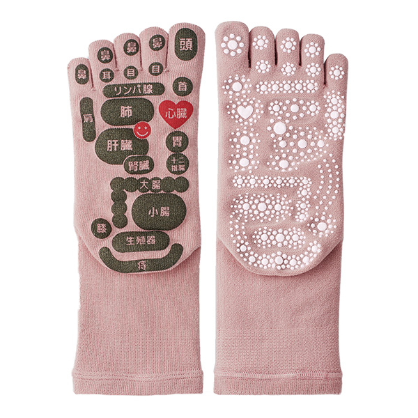 Tsuboレシピ Plus 両面足つぼ 5本指ソックス レディース 足ツボ 靴下 足裏 内側 足つぼ フットマッサージ ツボマップ 22 25cm 日本製の通販はau Pay マーケット Kurazo よろずやくら蔵