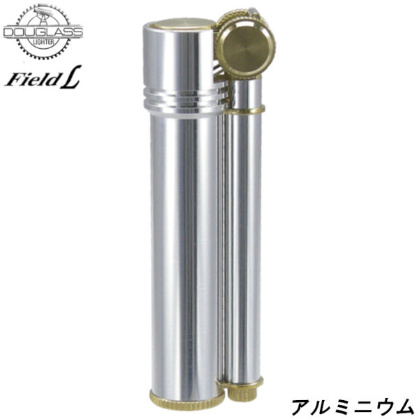 オイルライター DOUGLASS Field L アルミニウム 日本製‐ダグラス フィールド 高精度 ダグラスライター 東京パイプ 高精度ライター シルバー