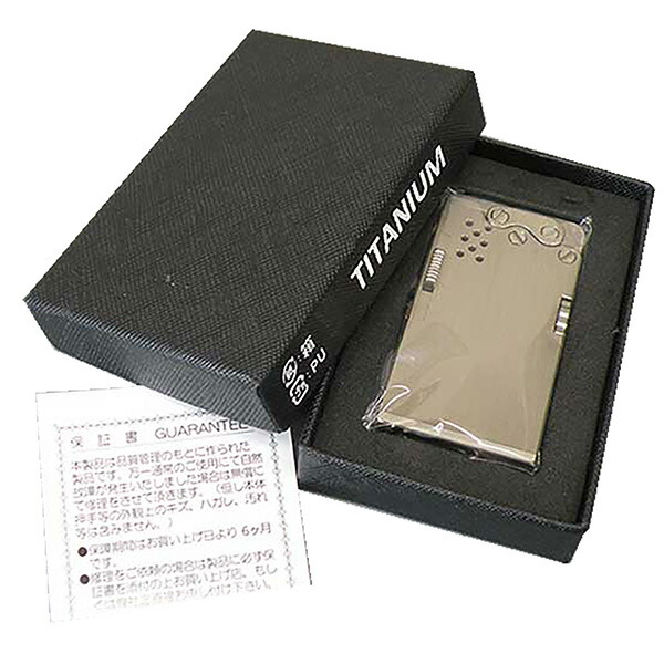 オリバー メカニカル オイルライター ソリッドチタニウム チタン無垢 軽量 自動着火 ペンギンライター チタン ワンプッシュ着火 予備発火石収納可能_4