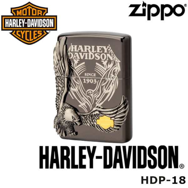 日本限定 正規品 ZIPPO HARLEY-DAVIDSON HDP-18 ダブルメタル ジッポー