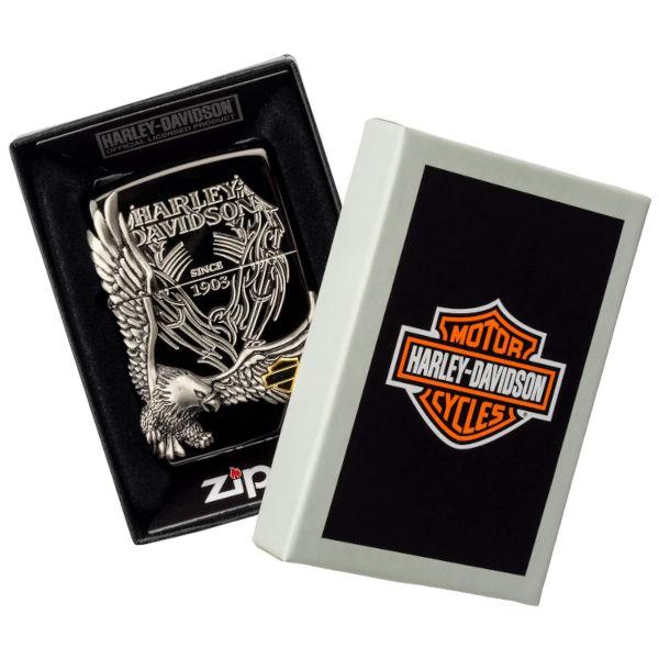 日本限定 正規品 ZIPPO HARLEY-DAVIDSON HDP-18 ダブルメタル ジッポーライター ジッポー ジッポライター ジッポ Zippo ハーレー ダビッドソン ハーレー オイルライター 白頭鷲の通販は