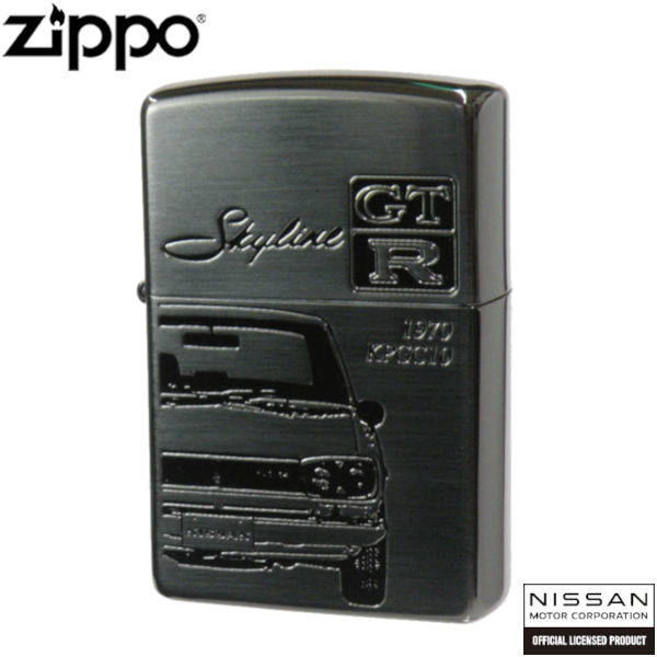 日産 ZIPPO NISSAN SKYLINE GT-R KPGC10 BK ブラック サテン ミラー コンビメッキ シリアルナンバー入り スカイライン ジッポー ライター ジッポ Zippo オイルライター zippo ライター 正規品_1