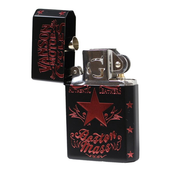 VANSON vanson バンソン ×GEAR TOP ライター スターデザイン ブラック V-GT-08‐日本製 ヴァンソン ギアトップ ジッポー ライター ジッポ Zippo オイルライター zippo ライター 正規品_1