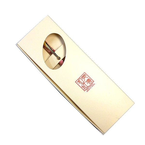 美濃和紙 Pen 白金箔（七草）白色 TM-1800 ‐ ボールペン 京友禅シルク印刷 和紙 友禅 友禅柄 京友禅 美濃和紙ペン F-STYLE エフスタイルの通販は