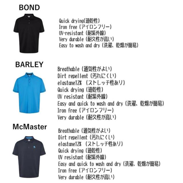 デンマーク・LEXTON LINKS　北欧デザイン・高機能ゴルフウェア「北欧デザインポロシャツ」シンプルシリーズ_15