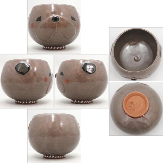 茶器 茶道具 抹茶茶碗 変わり茶碗 犬茶碗 ブルドック又はパグ 辻野一葉作の通販はau Pay マーケット 合資会社今屋静香園