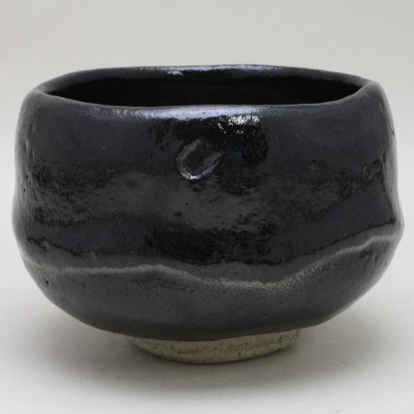 茶器/茶道具 抹茶茶碗】 黒楽茶碗 黒幕釉 中村康平作（梅山窯） 御物袋