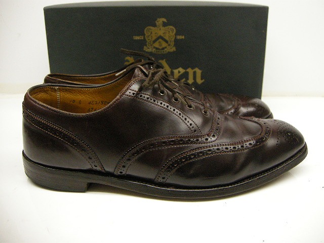 中古 Used品 Alden オールデン X Brooks Brothersブルックスブラザーズ シェルコードバン ウイングチップシューズ 64 Wing Tip Shoes の通販はau Pay マーケット ミッケ