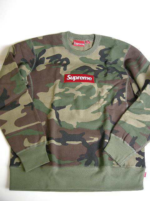 15FW supreme box logoトレーナー 迷彩 camo サイズL | ochge.org