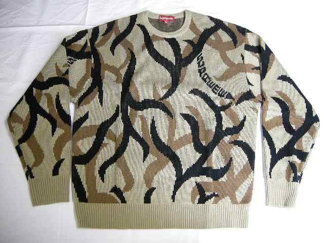 supreme tribal camo sweater