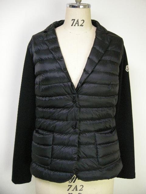 Moncler モンクレール ジャージー切替テーラード型ライトダウンジャケット 軽量ダウン ダウンカーディガン999 ブラック 黒 レディース の通販はau Pay マーケット ミッケ