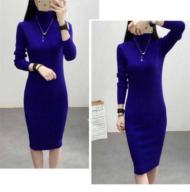 ニット ワンピース レディース タートルネックニットワンピース ハイネック ロングワンピース 厚手 長袖 秋 冬 黒 グレー レッド 赤の通販はau Pay マーケット ドレス専門店