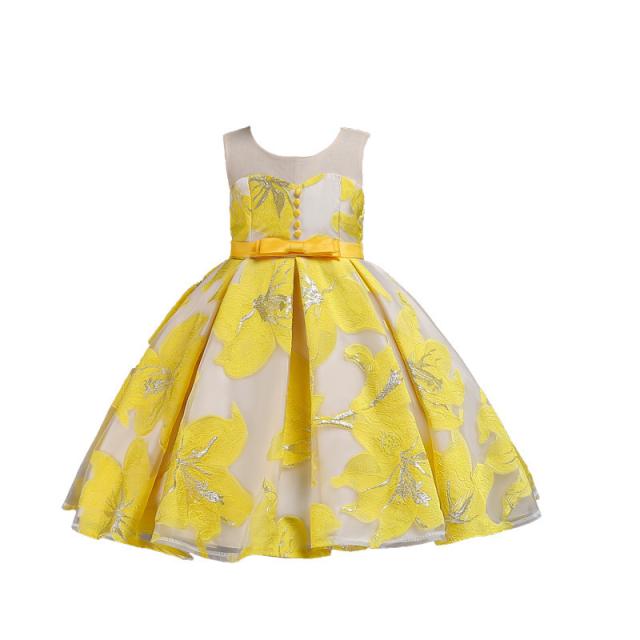 子供ドレス フォーマルドレス ピアノ発表会 結婚式 花柄 黄色 ピンク ブルー110cm 1cm 130cm 140 150 160の通販はau Pay マーケット ドレス専門店