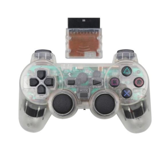 送料無料 新品 クリアスケルトン ワイヤレス 無線 Ps2 プレステ2 対応 アナログコントローラー Playstation2 用 ゲームパッド Mの通販はau Pay マーケット アレイズ店