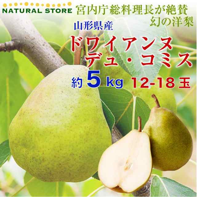 予約 10月1日-10月15日の納品] 洋梨 ドワイアンヌ・デュ・コミス 約5kg 12-18玉 山形県産 秋ギフト 洋梨 山形県  ラフランスの通販はau PAY マーケット - サロンドフルーツ 日本橋