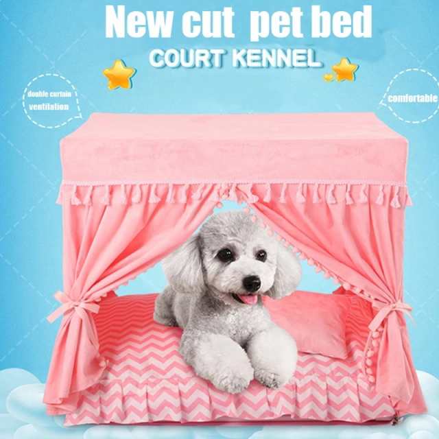 天蓋カーテン付きペット用品プリンセスベッドlサイズ犬猫の通販はau Pay マーケット Grow Market