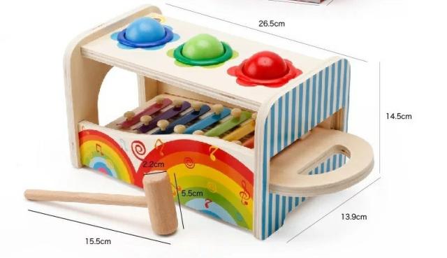 木製 楽器 こどものおもちゃ 多機能 知育玩具セット 鉄琴ボール遊び 木のおもちゃ ベビー の通販はau Pay マーケット Grow Market